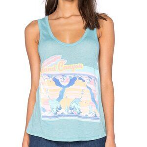 Wildfox Couture Canyon Postcard Oasis BlueTank Like New RARE XS Revolve clothing